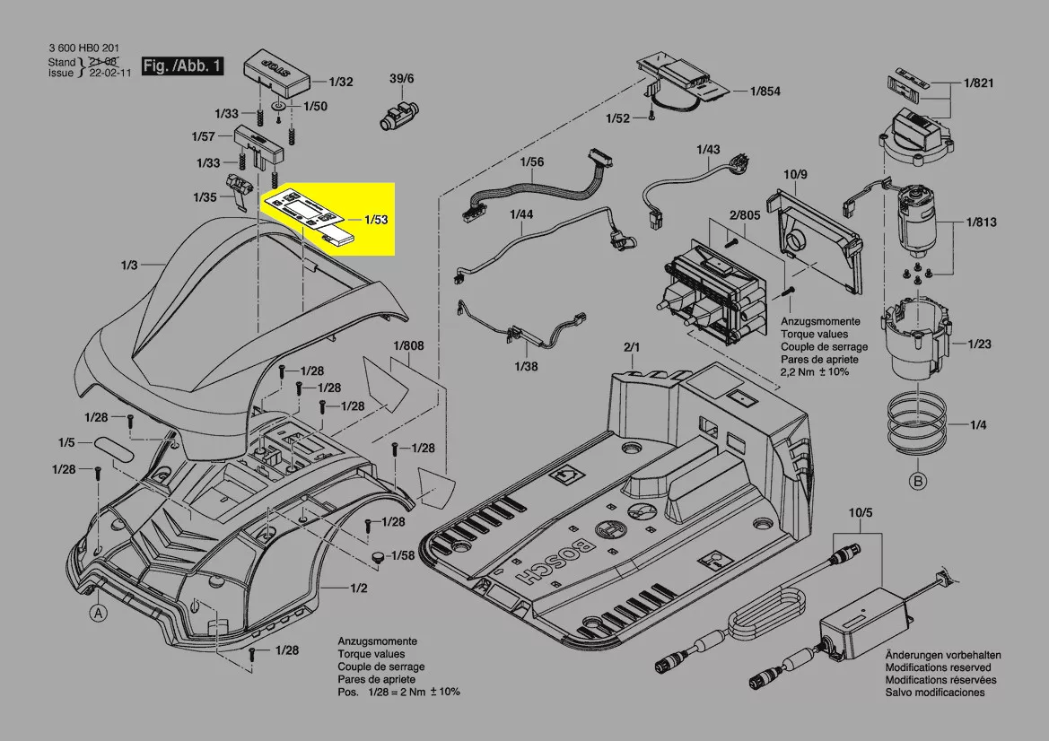 Afficheur membrane réf. F 016 L90 922 Bosch